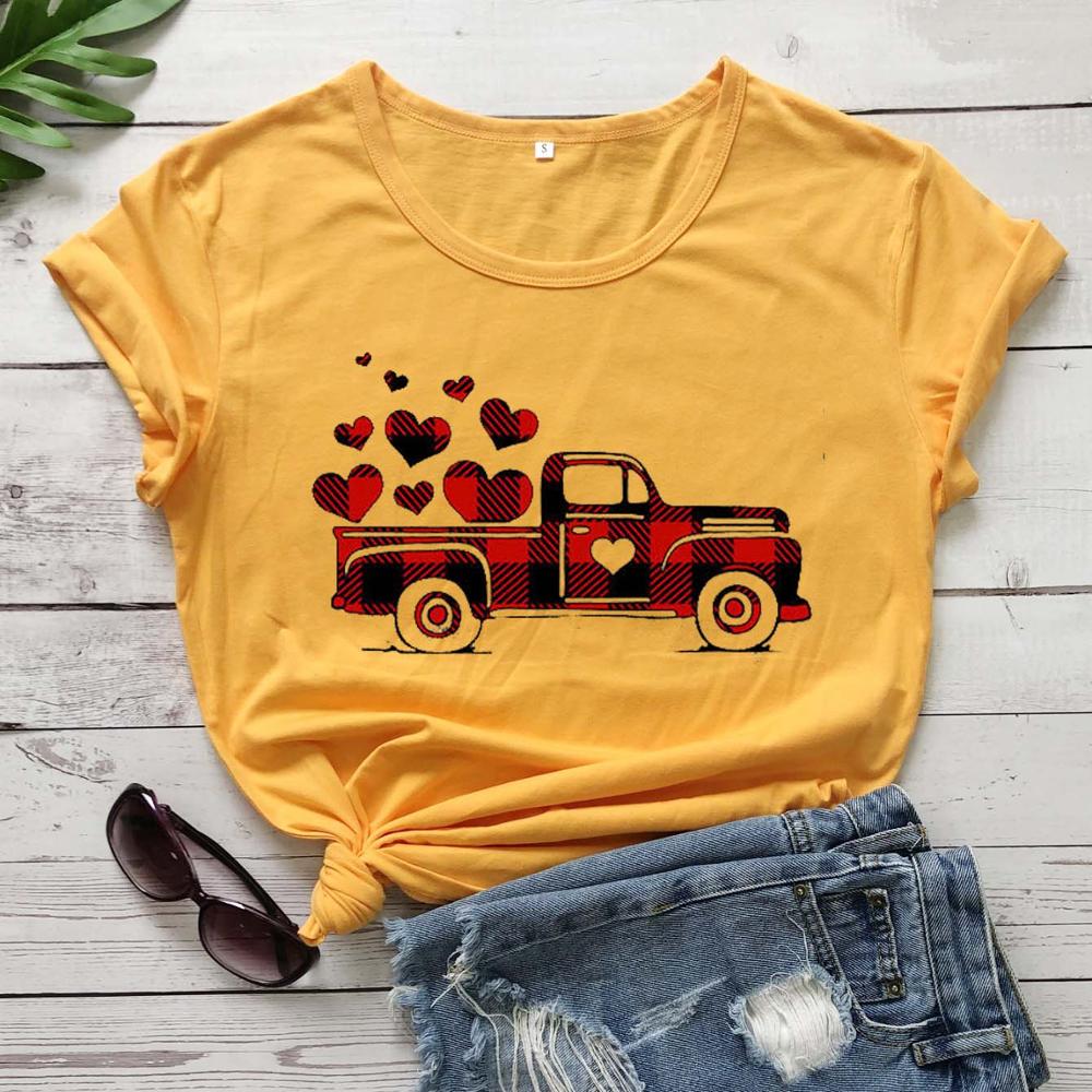 [Copy]-9-勿删-大大大商品-极端商品-500sku-%^&8990004457890#$$%^&*@#%%^&&*())(**&^%$!@#$%^&*()#$%^&*(($%^&*()$%^&*(#$%^&*()#$%^&*()Plaid Printed Splicing Car Heart T-Shirt Valentine's Day women fashion pure cotton casual lover gift young hipster tees art tops