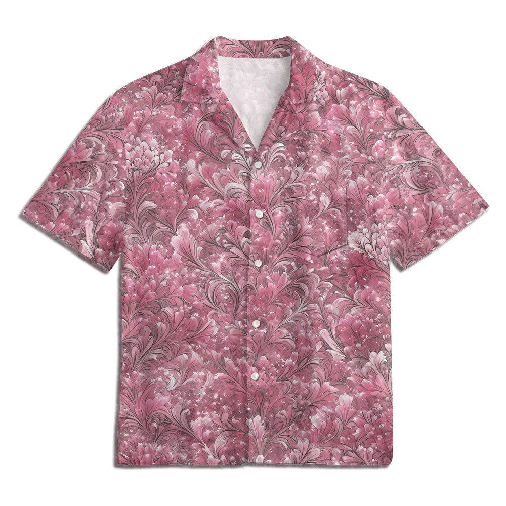 Maturelion Maturelion Beach Vacation Plant Print Hawaiian Shirt