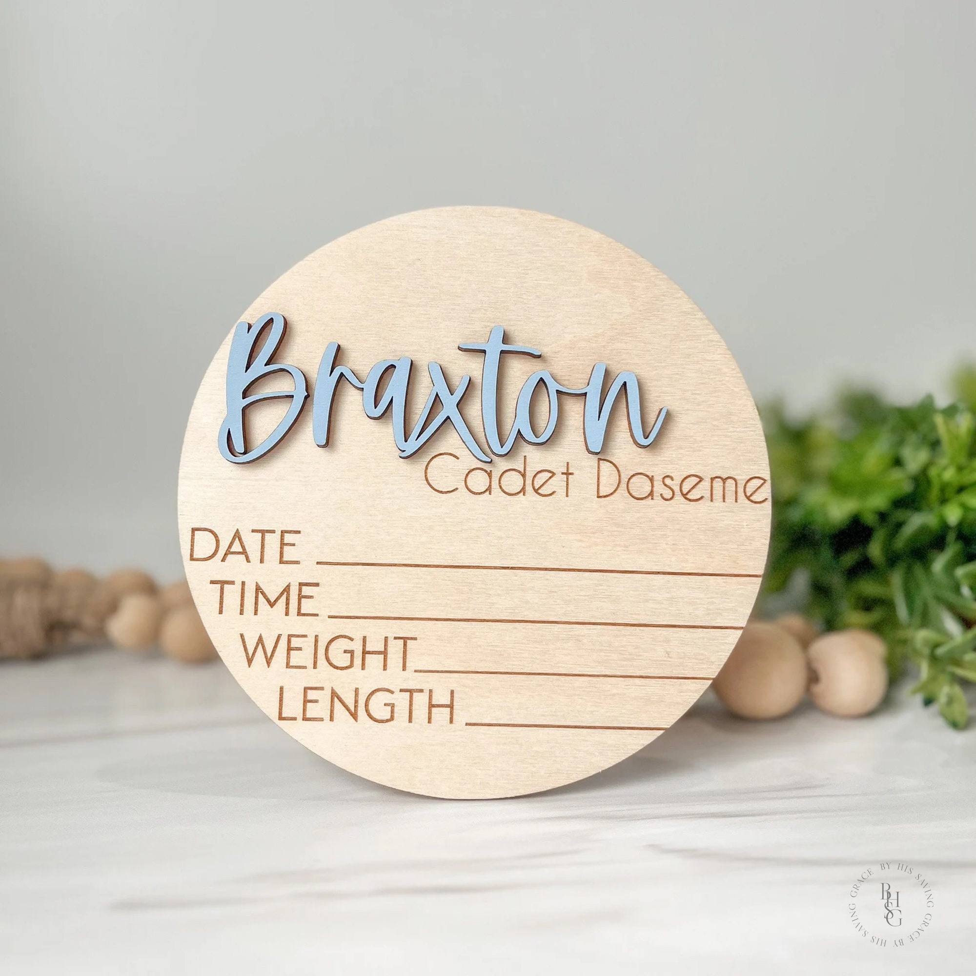 Personalized Baby Announcement Sign With Birth Stats