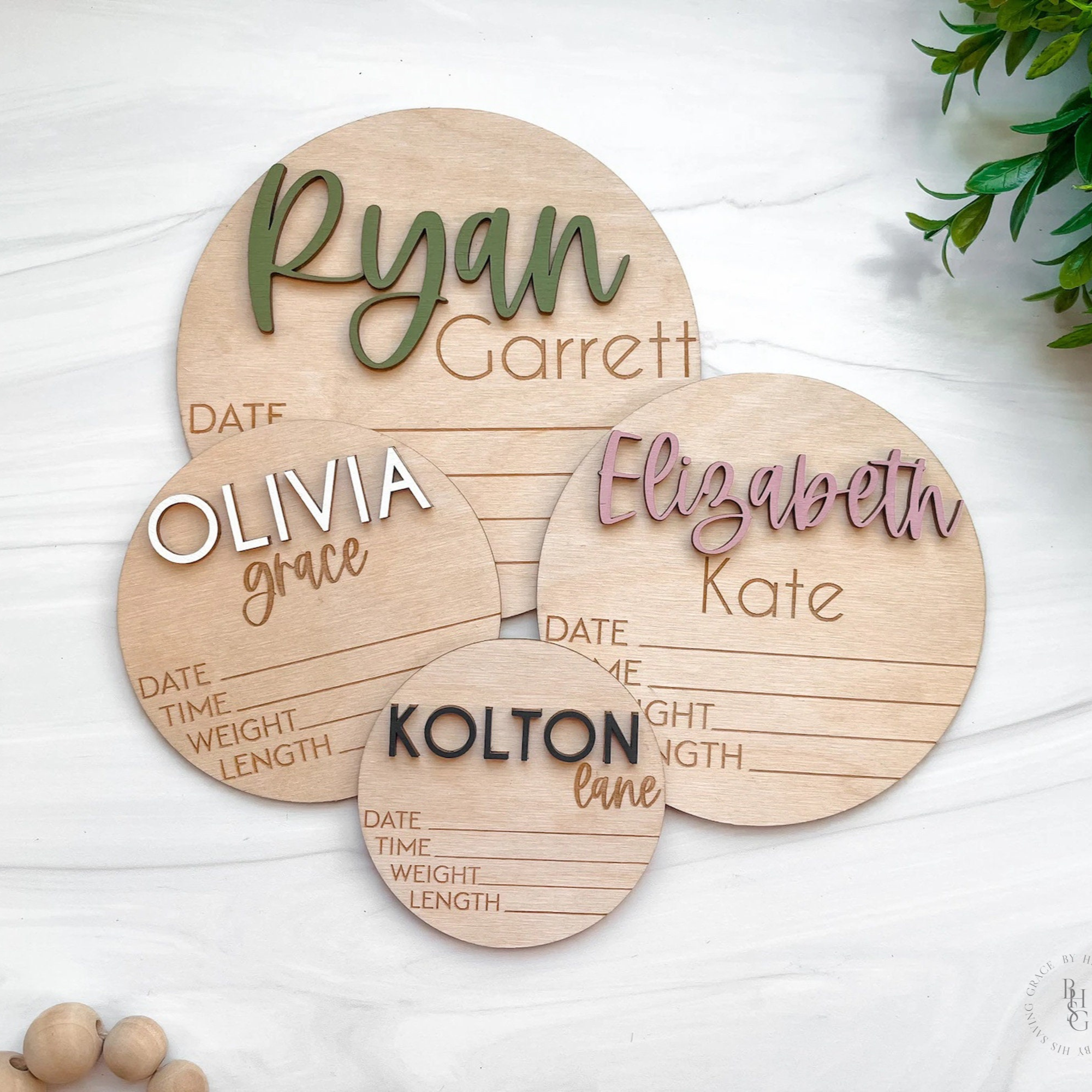 Personalized Baby Announcement Sign With Birth Stats