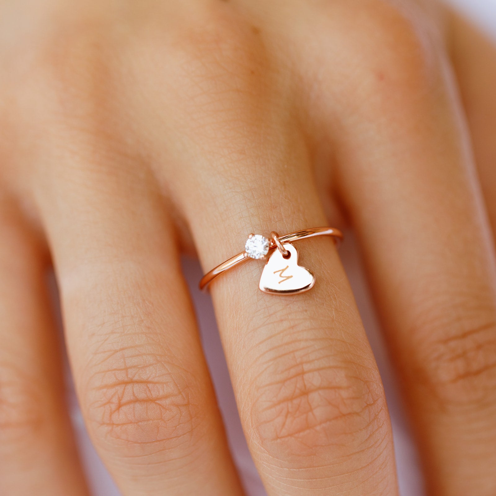 Custom Engravable Heart Ring