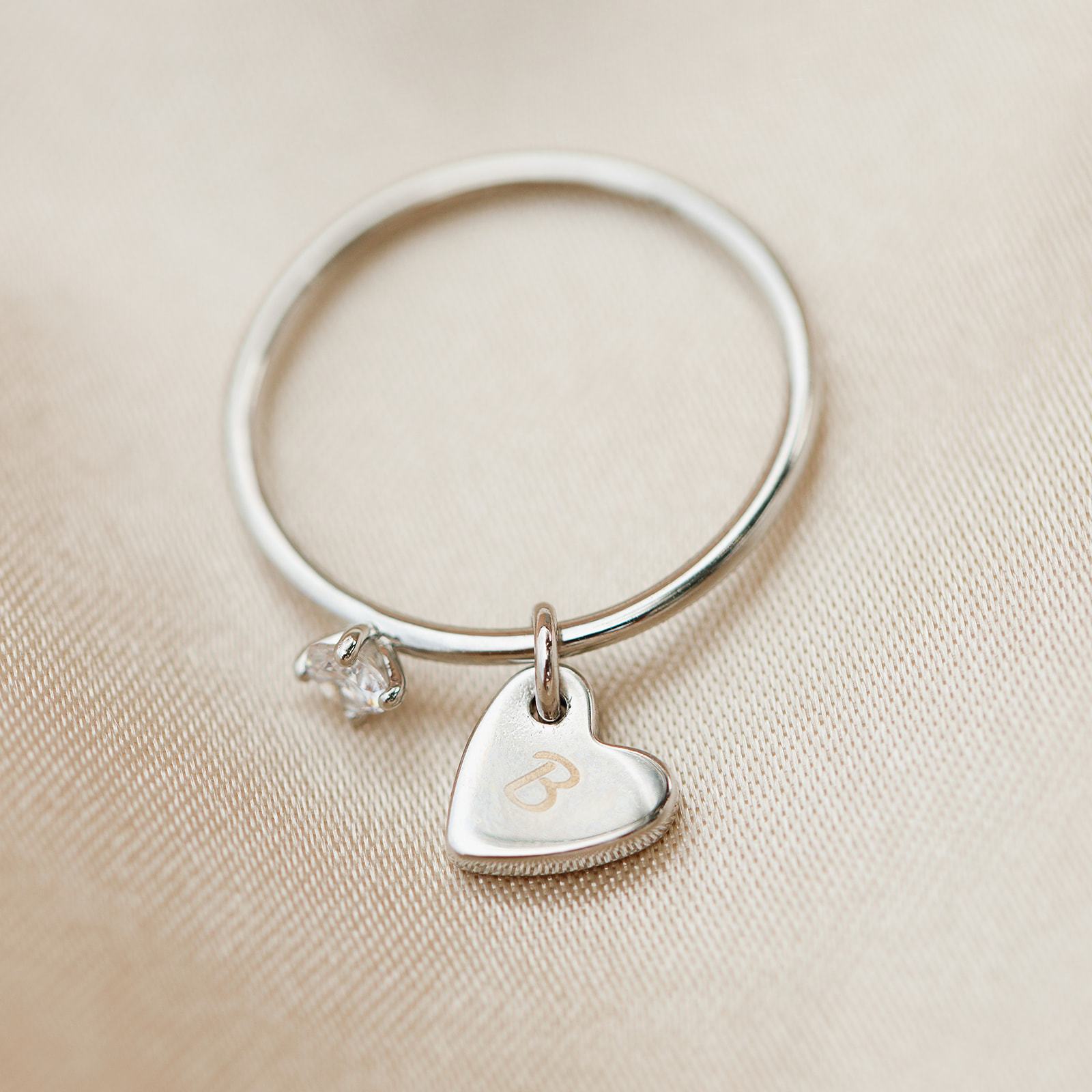 Custom Engravable Heart Ring