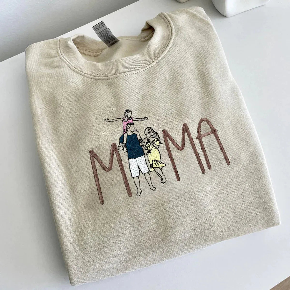 Custom Mama Embroidered Sweatshirt With Your Photo