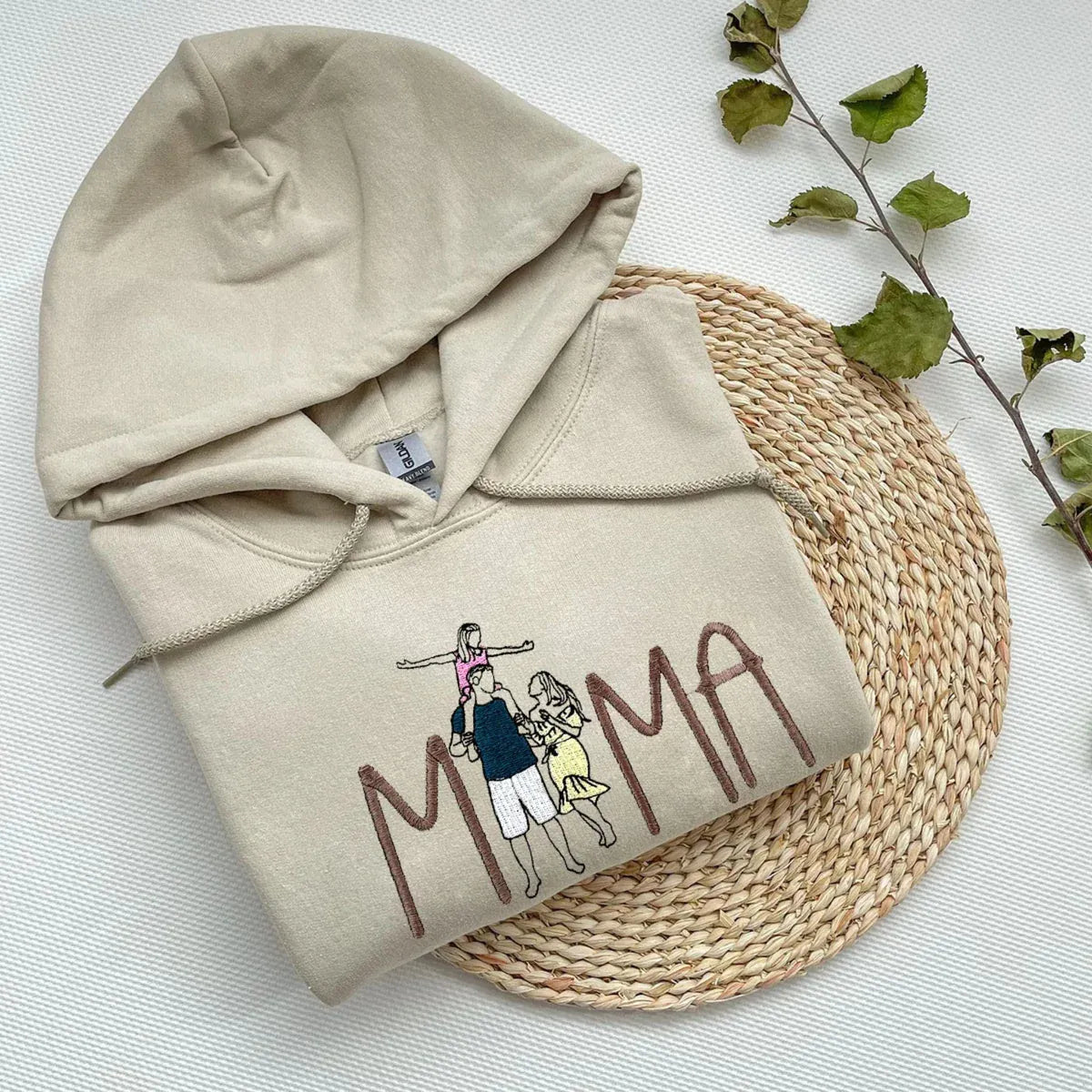 Custom Mama Embroidered Sweatshirt With Your Photo