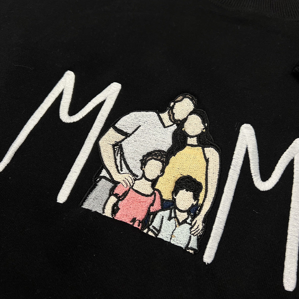 Custom Mama Embroidered Sweatshirt With Your Photo