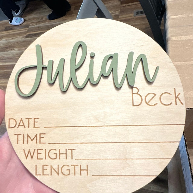 Personalized Baby Announcement Sign With Birth Stats