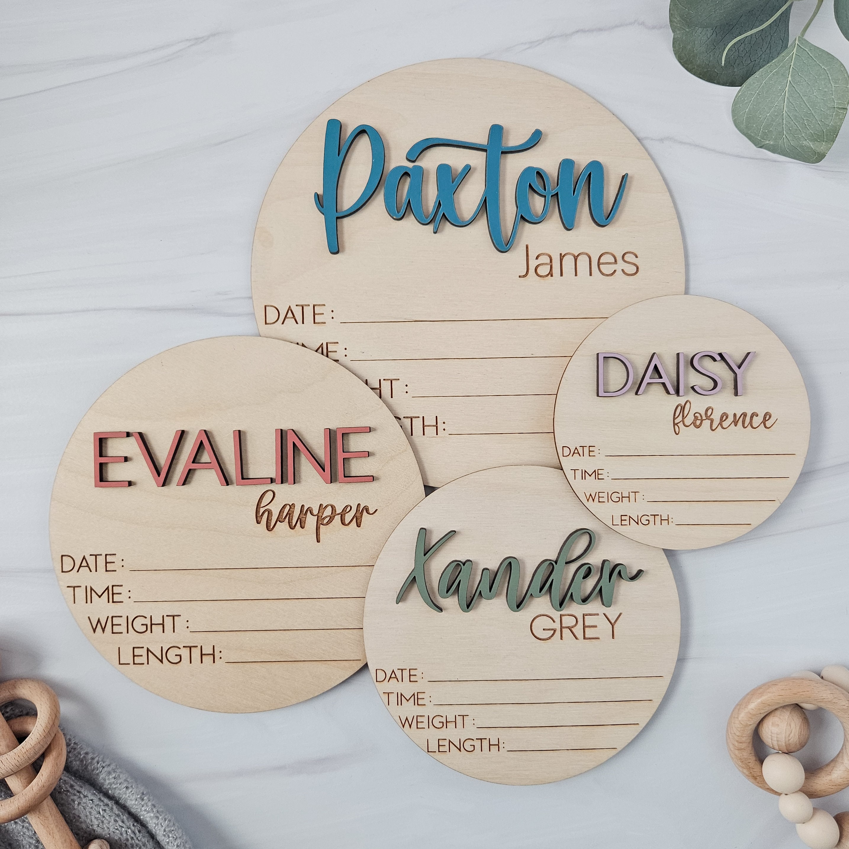 Personalized Baby Announcement Sign With Birth Stats