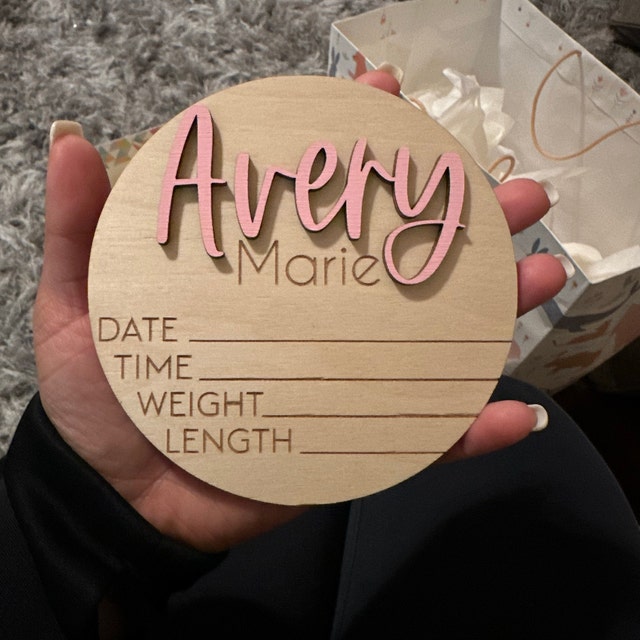 Personalized Baby Announcement Sign With Birth Stats