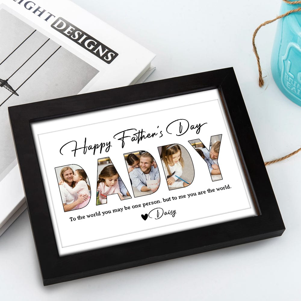 Happy Father's Day Picture Frame Poster - Gift For Dad