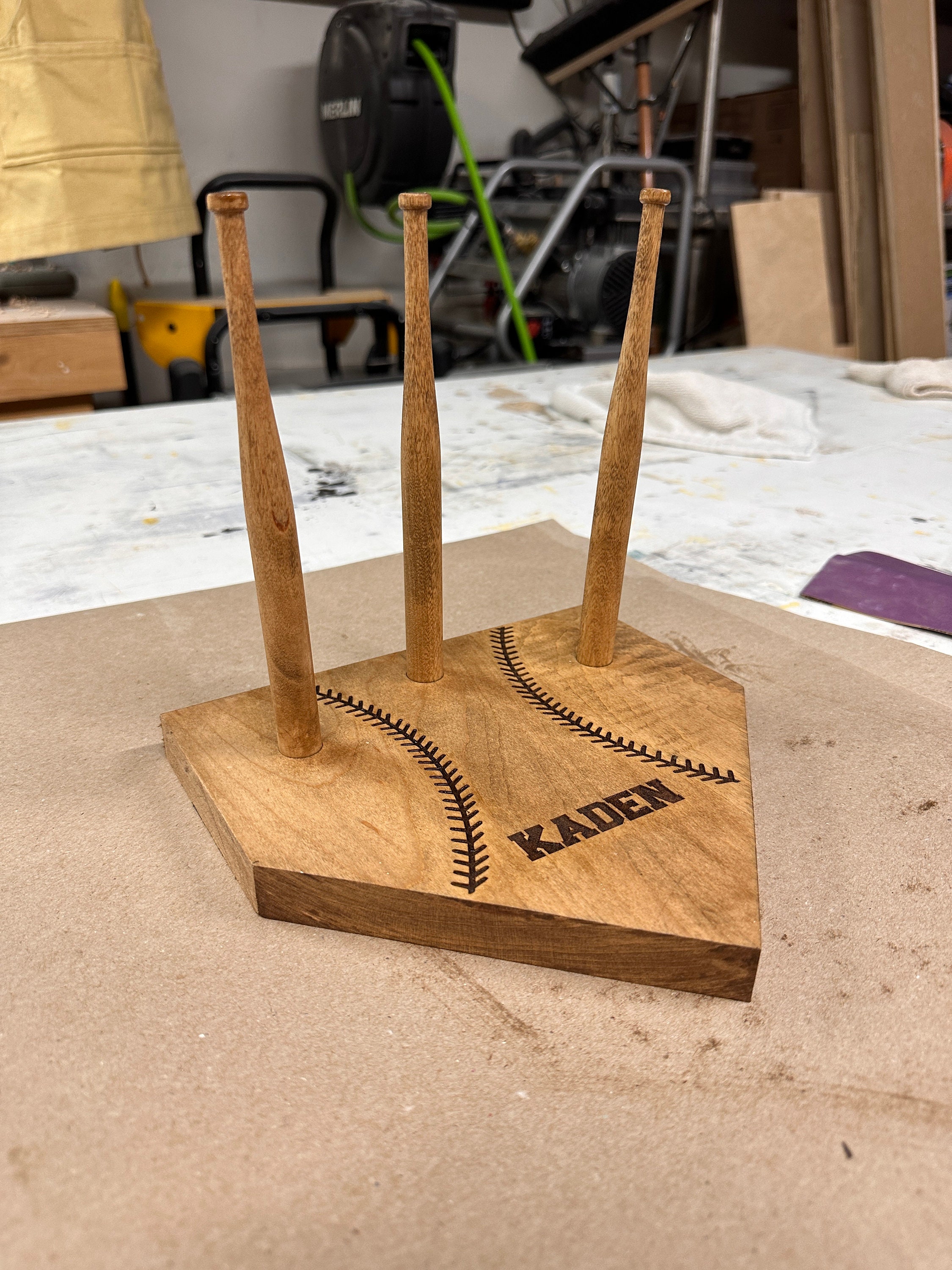 Engraved Baseball or Softball Homeplate Ring Holder