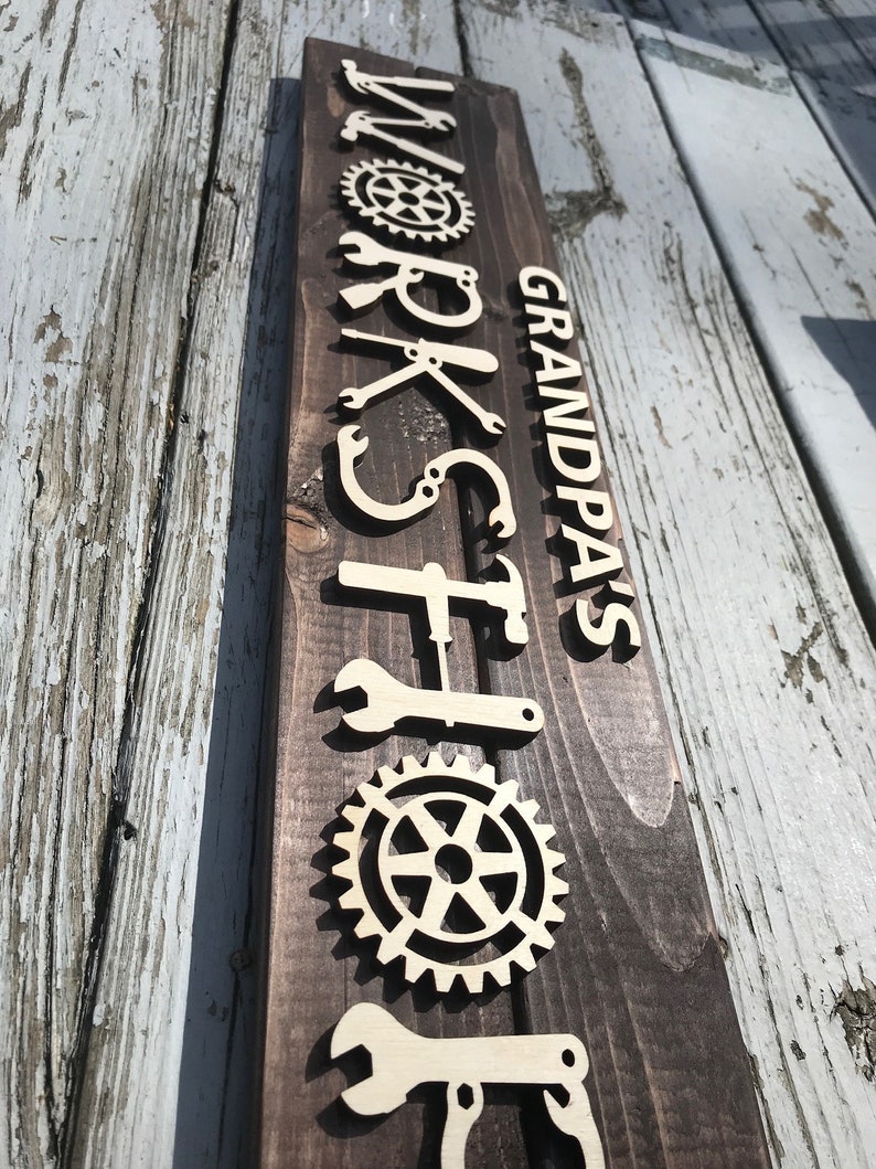  Custom Garage Sign Gift for Dad