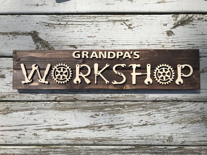  Custom Garage Sign Gift for Dad