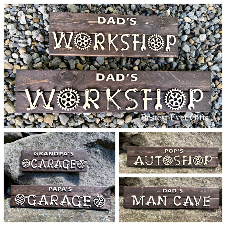  Custom Garage Sign Gift for Dad