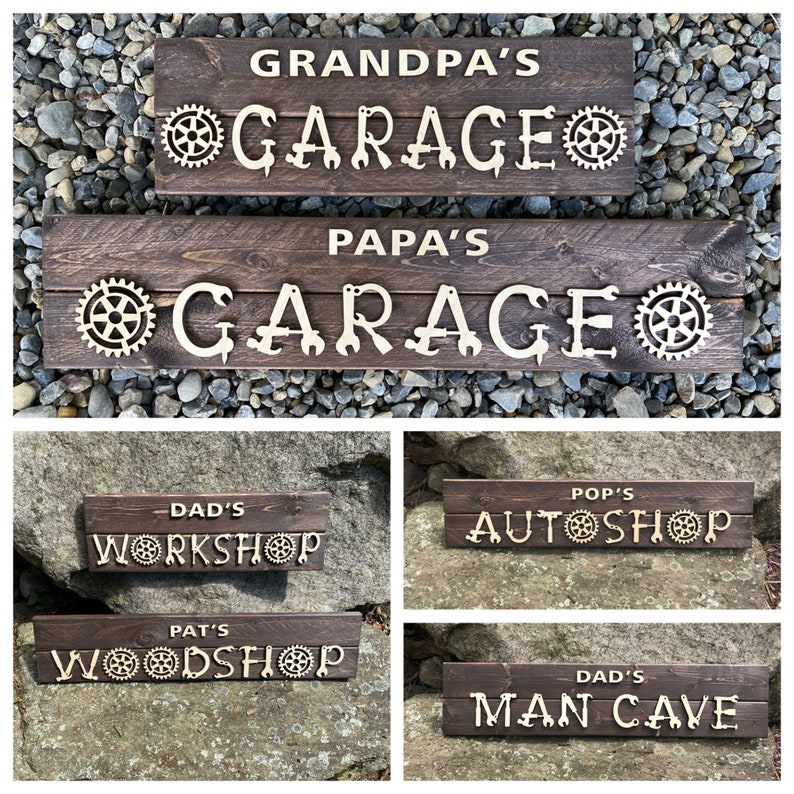  Custom Garage Sign Gift for Dad
