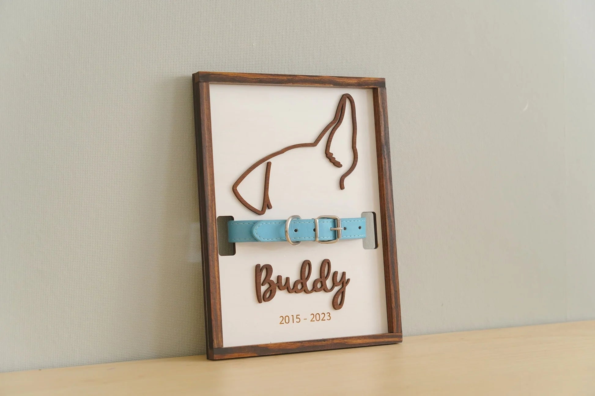 Mother's Day Gift Personalized Pet Memorial Collar Frame