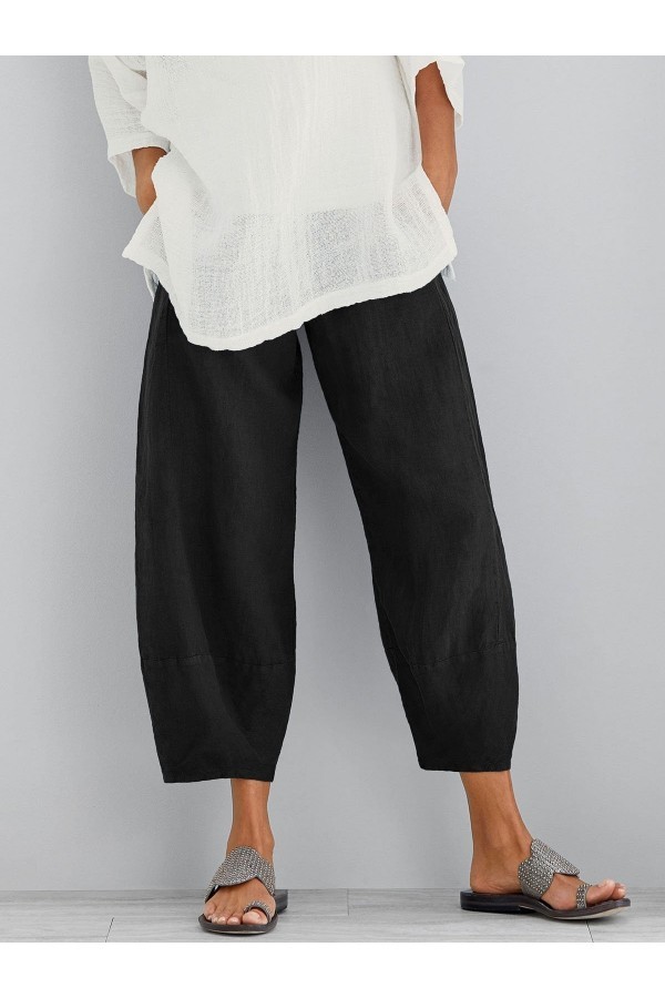 Pantalon décontracté en coton pour femme