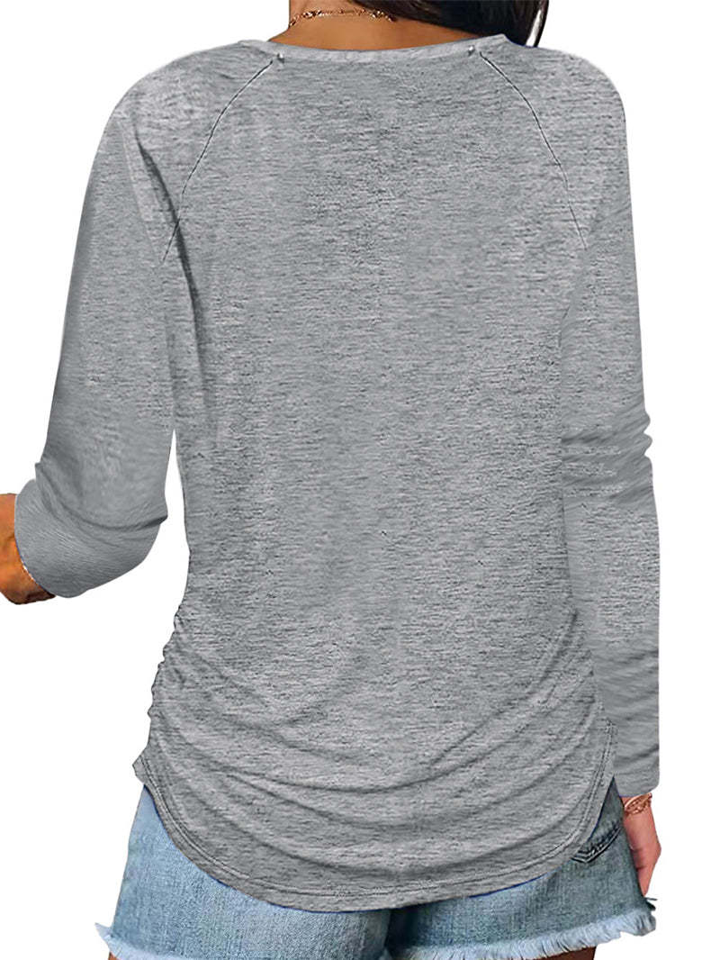 Front Zipper Women's Casual Shirt