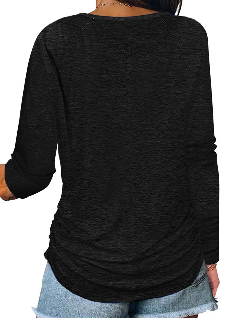 Front Zipper Women's Casual Shirt