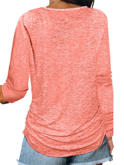 Front Zipper Women's Casual Shirt