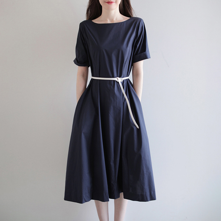 赫本風法式設計感連衣裙