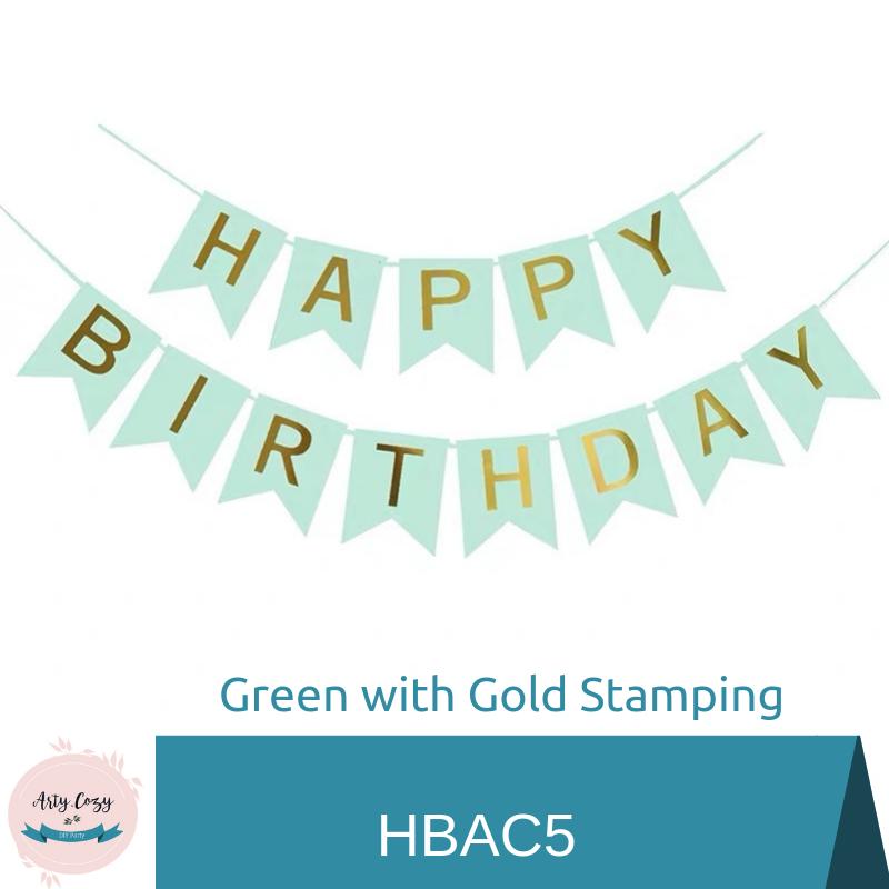 ArtyCozy Happy Birthday Artcard Bunting Banner (Multicolor)