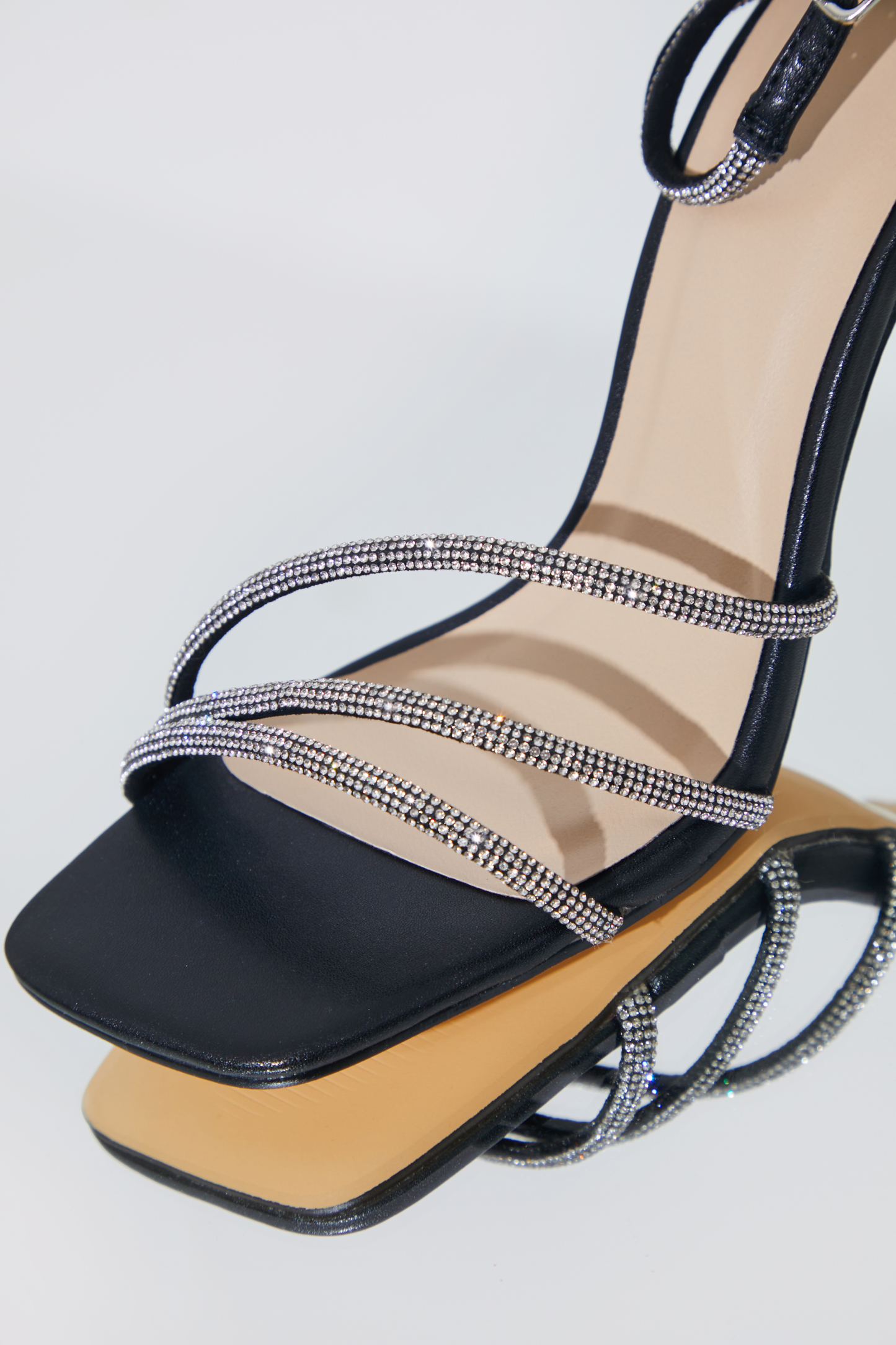 Diamante Strap Detail High Heel