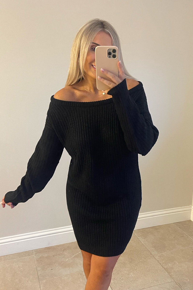 Off Shoulder Knitted Dress