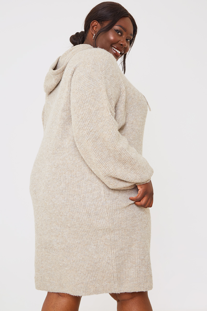 Recycled Knitted Hoodie Dress