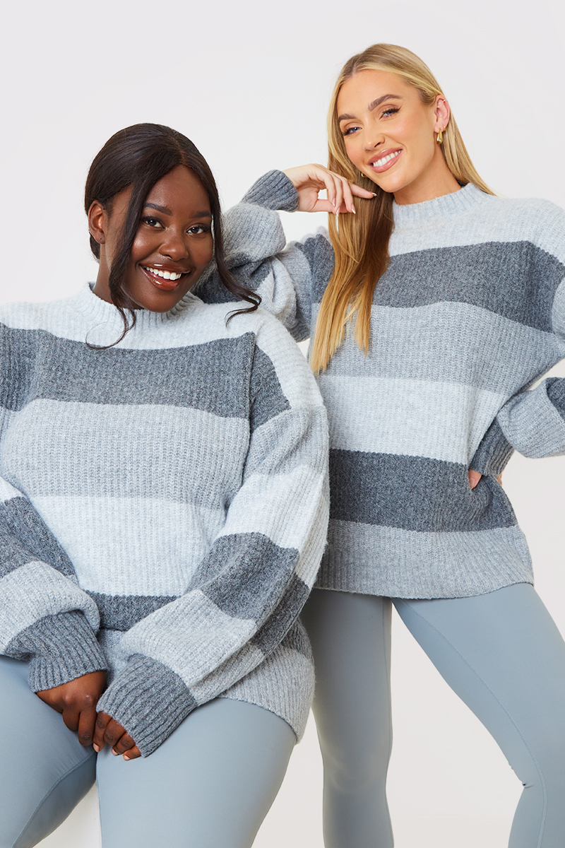 Recycled Stripe Tonal Knitted Jumper