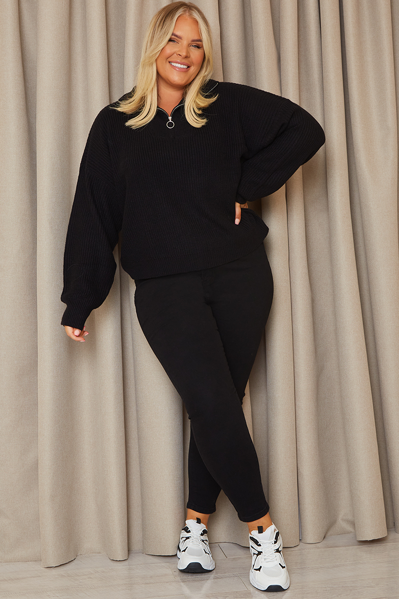 Quarter Zip Knitted Jumper