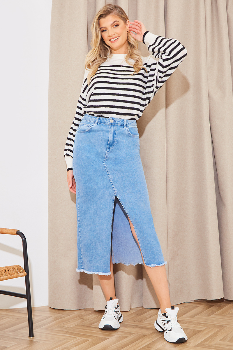 Monochrome Knitted Stripe Jumper