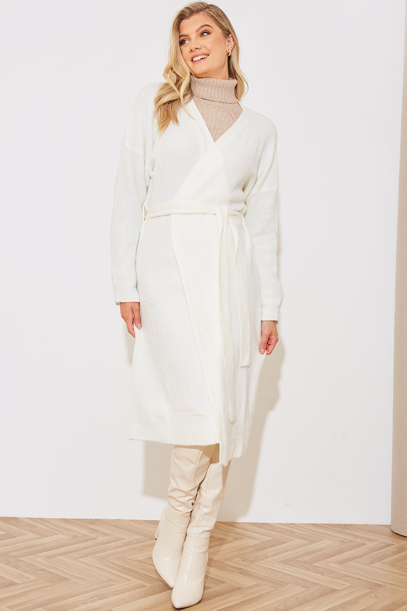 Midi Belted Knitted Cardigan