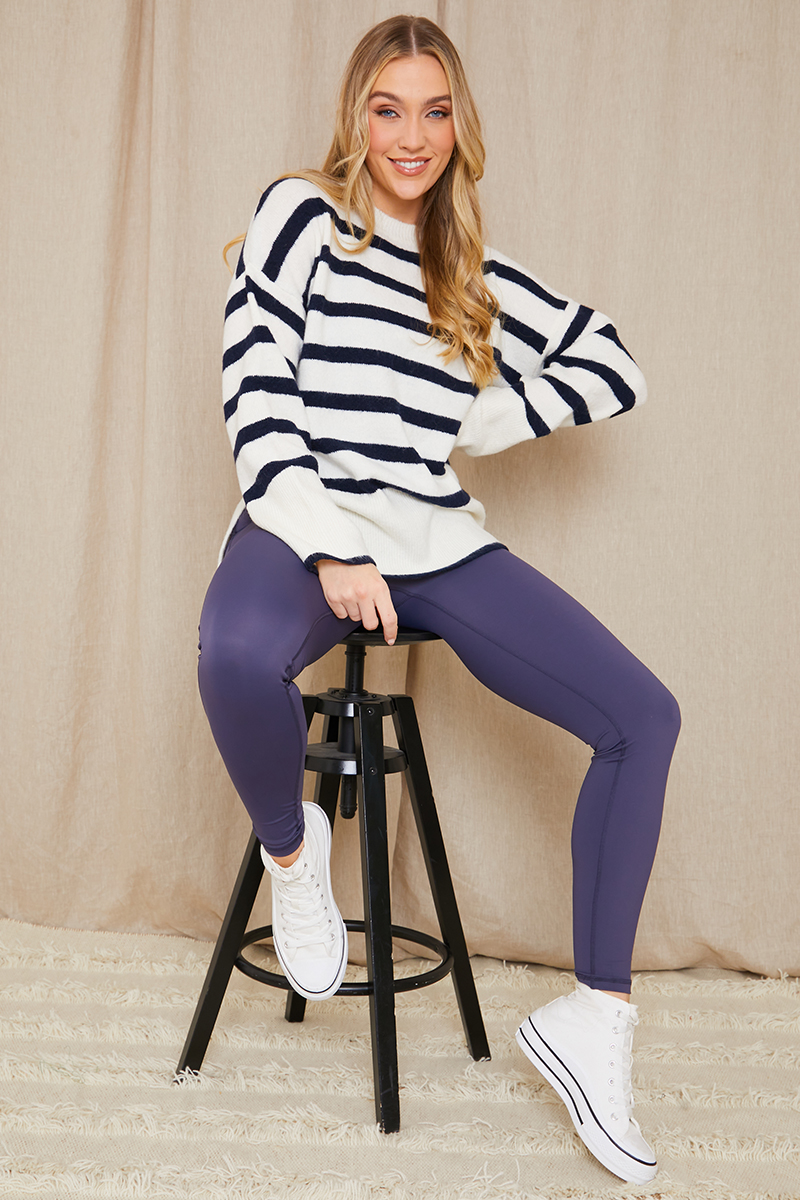 Stripe Crew Neck Knitted Jumper