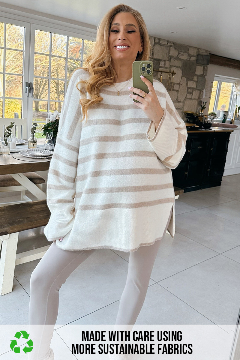 Stripe Crew Neck Knitted Jumper