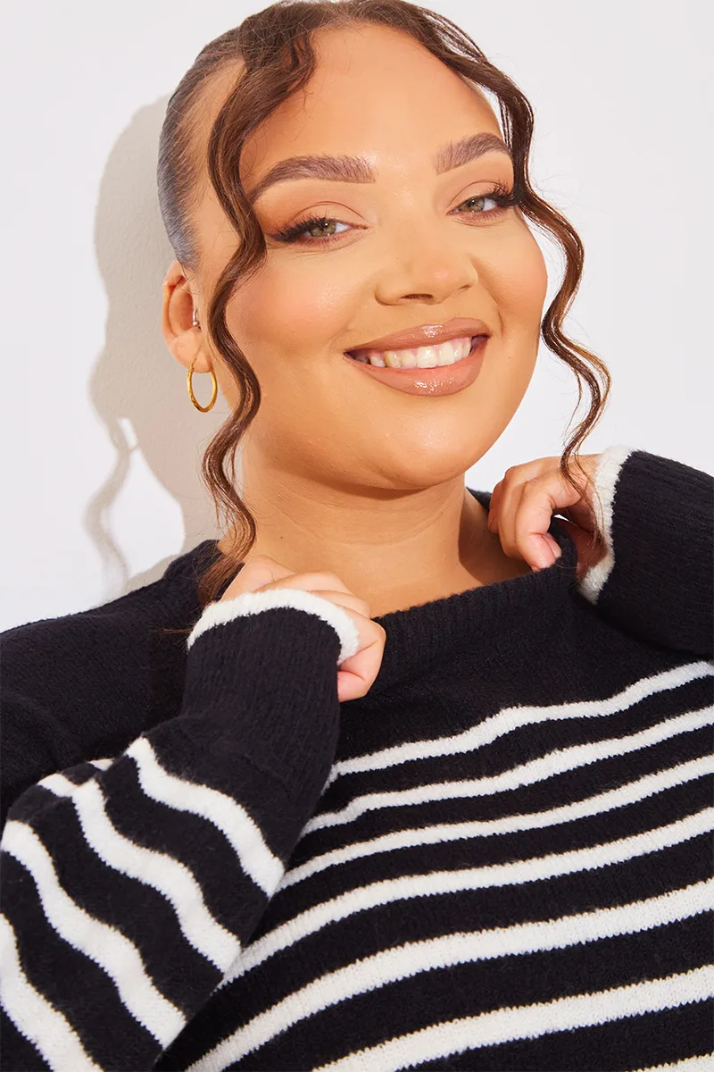 Monochrome Knitted Stripe Jumper