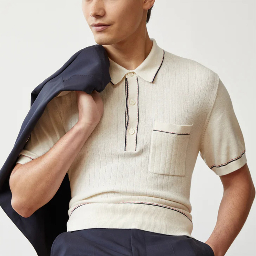 Figcoco Summer Men's Lapel Short Sleeve POLO Shirt
