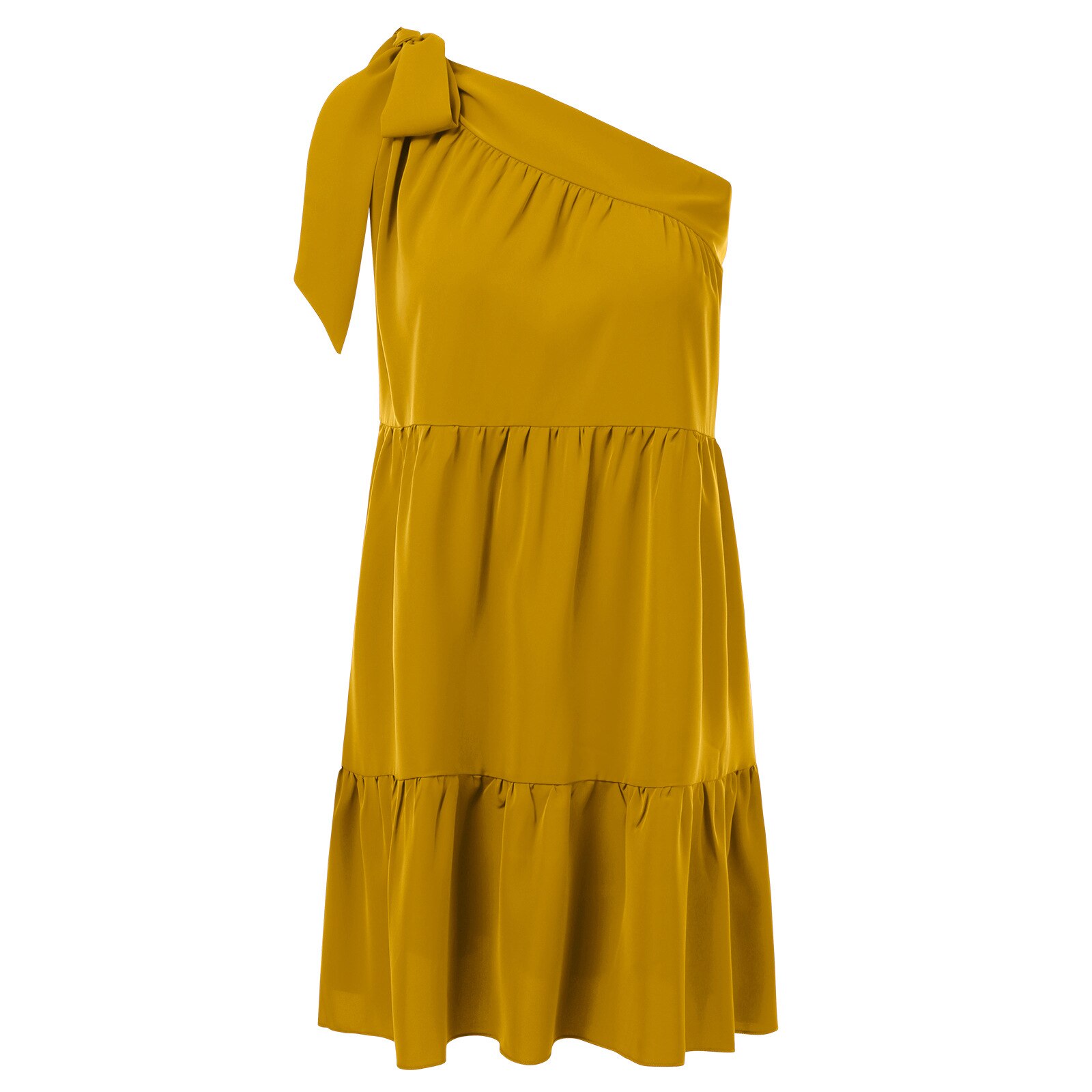 Casual Inclined Shoulder Sleeveless Elastic Waist Mini Summer Women Dresses 2022 Elegant Chic Chiffon Beach Dress Female Vestido