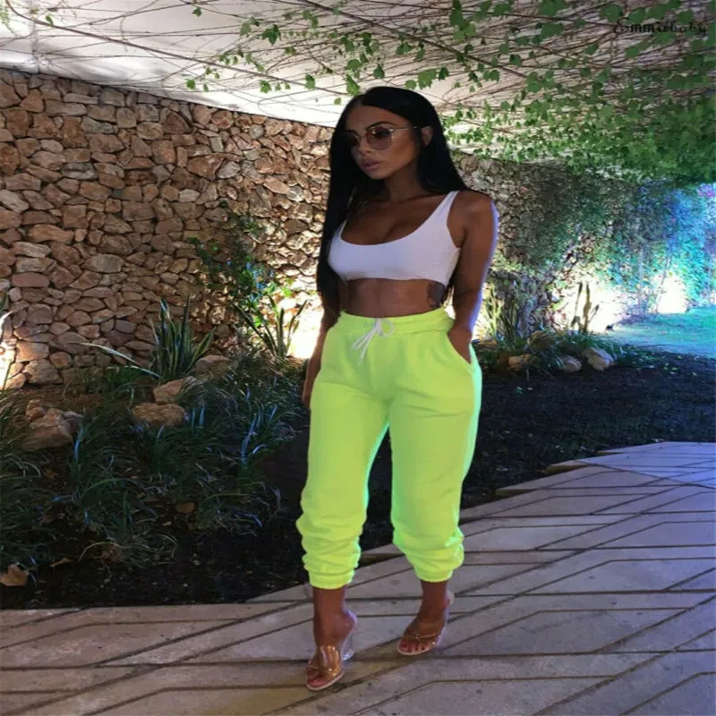 Womens Ladies Joggers Tracksuit Bottoms Trousers Slacks Gym Jogging Sweat Pants High Waist Jogger Trousers Pockets Sweatpants