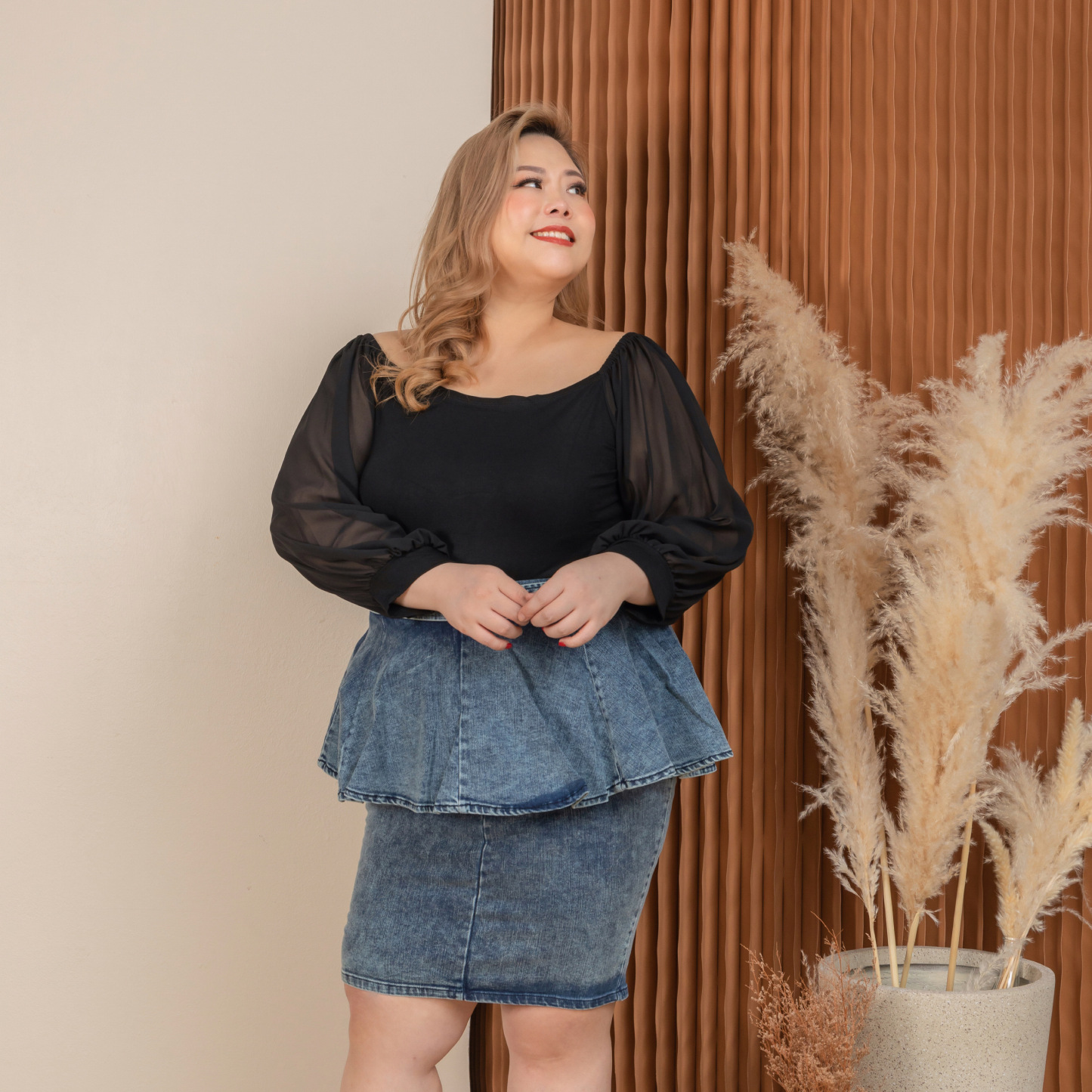 YOLANDA HEIDI TOP-Juneoesque-Plus Size Clothing
