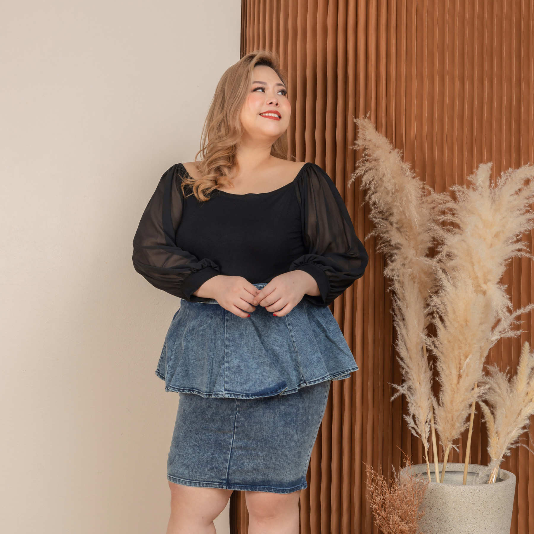 YOLANDA HEIDI TOP-Juneoesque-Plus Size Clothing