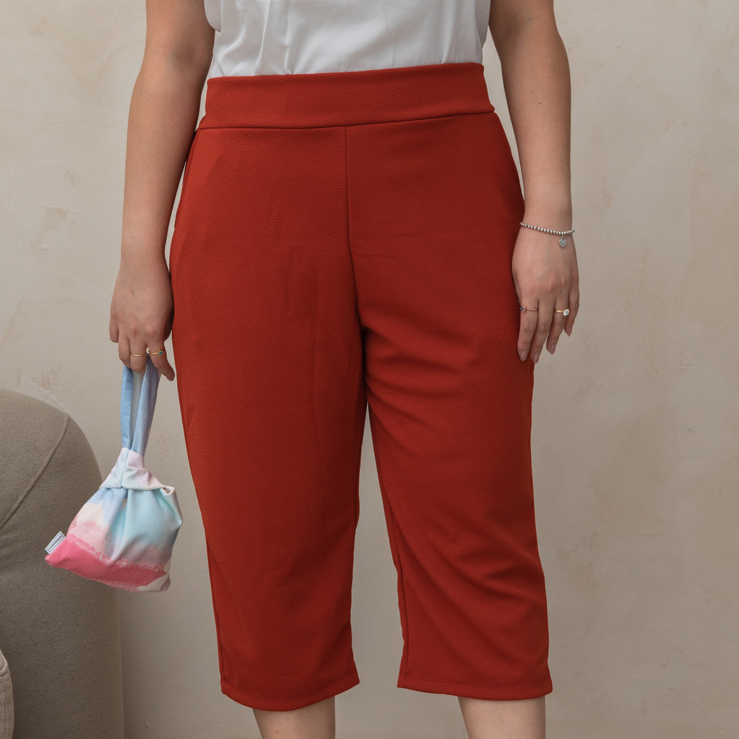 CALEY CALSON CULOTTES - RED-Juneoesque-Plus Size Clothing