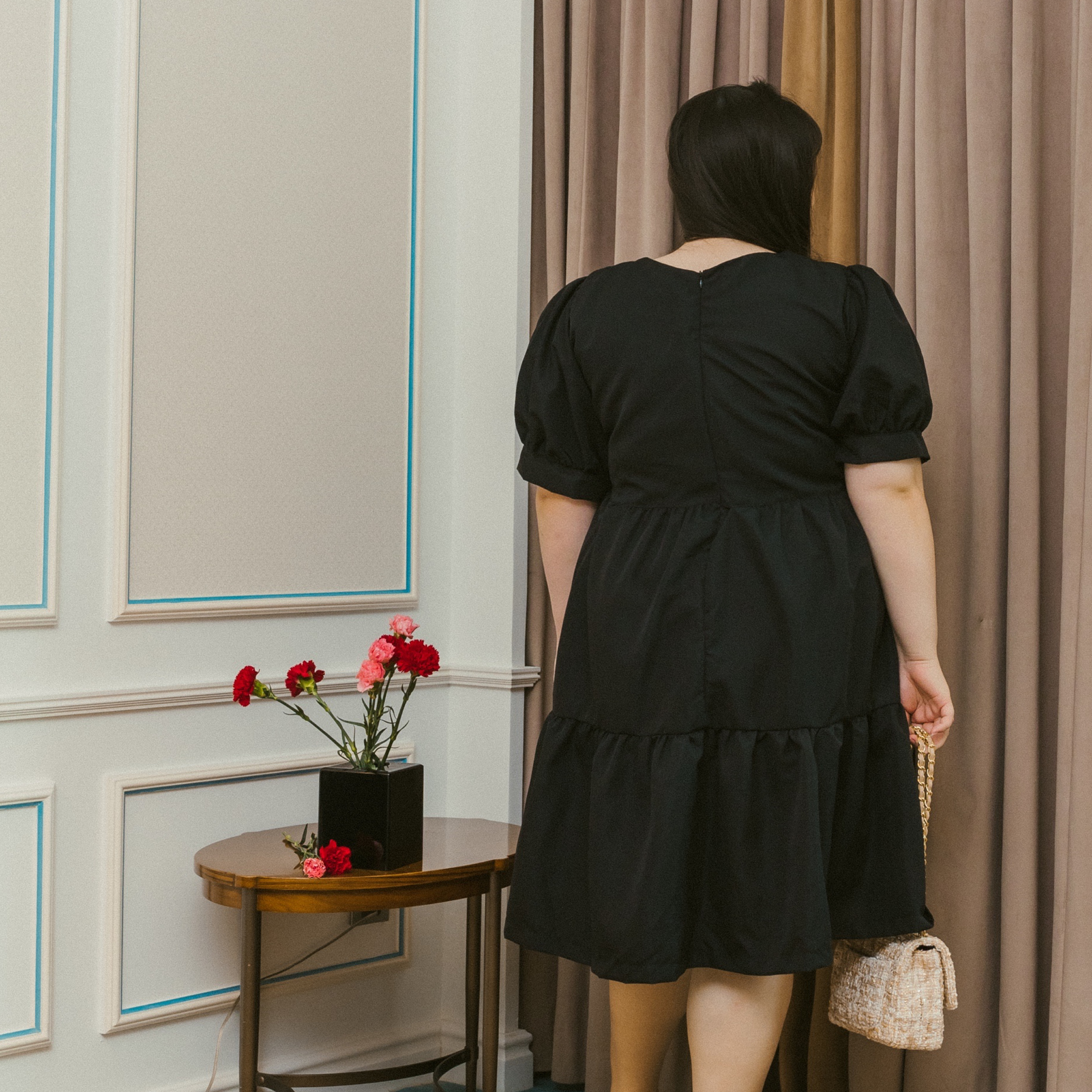 JESSIE ADORA DRESS - BLACK-Juneoesque-Plus Size Clothing