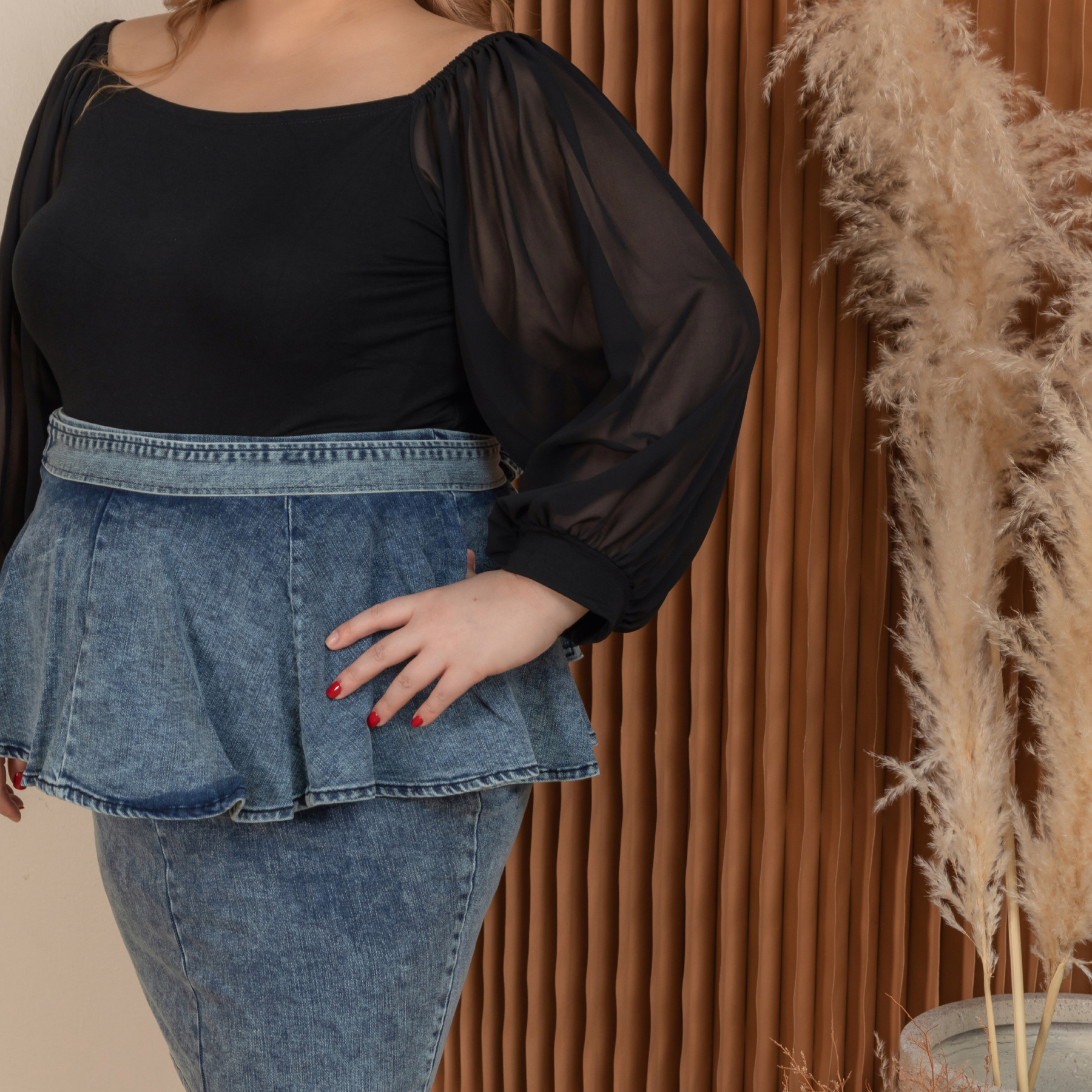 YOLANDA HEIDI TOP-Juneoesque-Plus Size Clothing