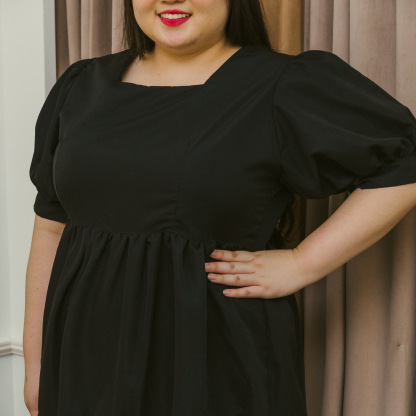 JESSIE ADORA DRESS - BLACK-Juneoesque-Plus Size Clothing