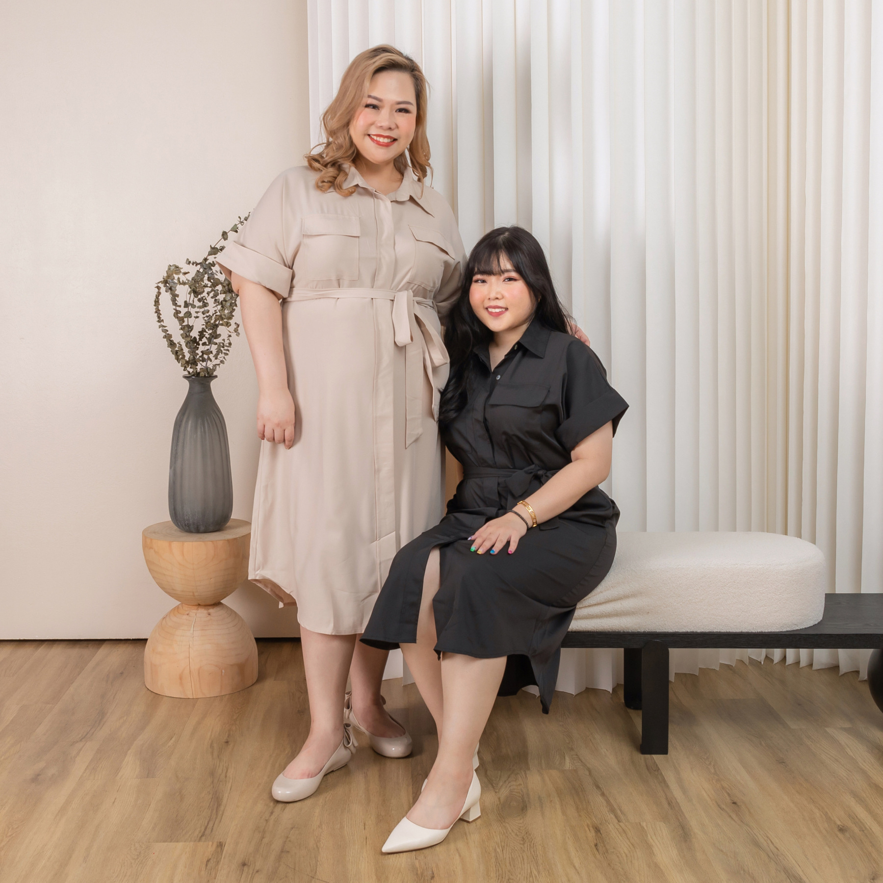ELOISE JANESSA DRESS - BLACK-Juneoesque-Plus Size Clothing