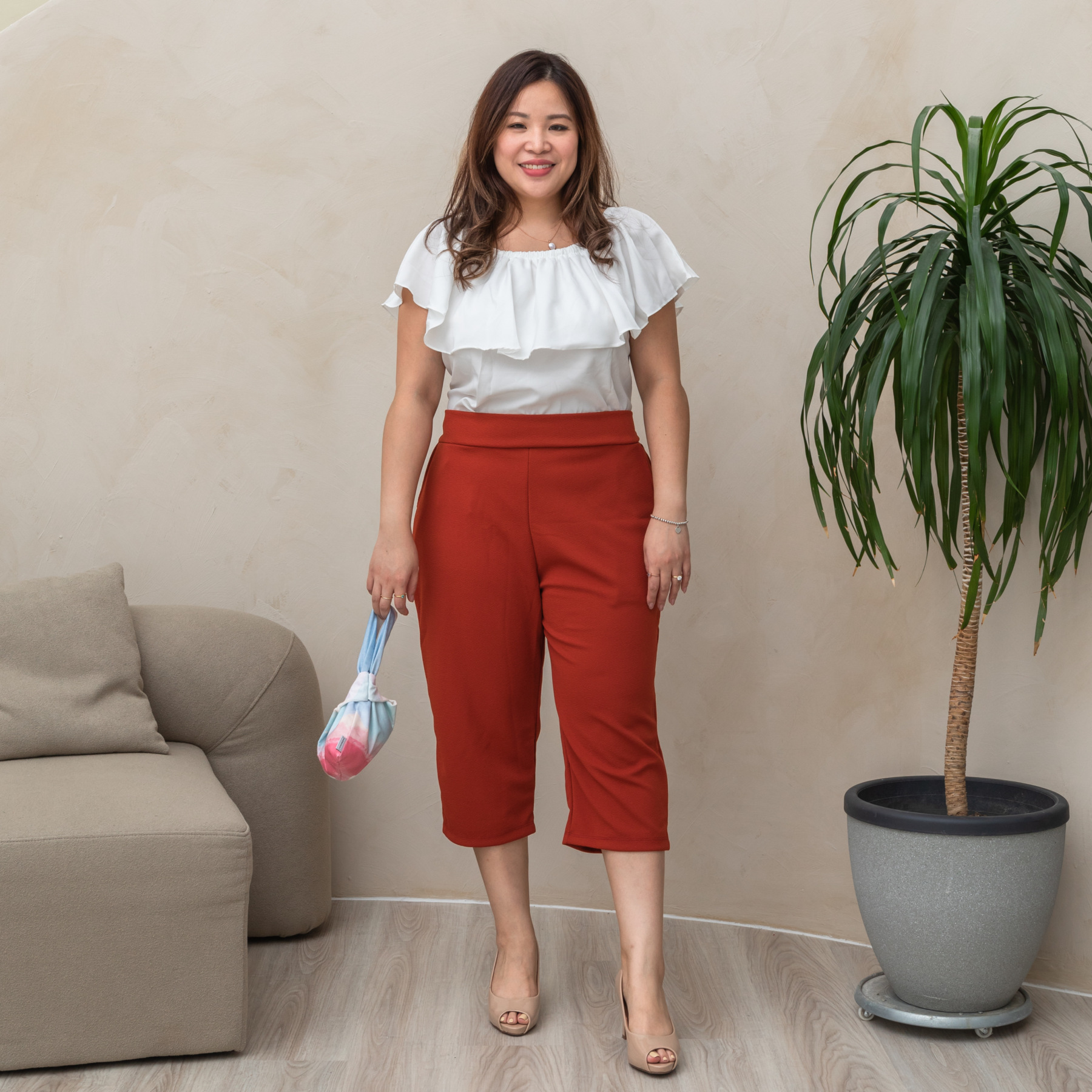CALEY CALSON CULOTTES - RED-Juneoesque-Plus Size Clothing