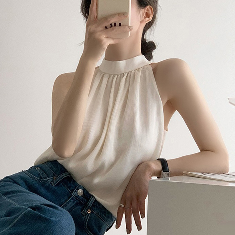 夏掛脖顯瘦小眾背心