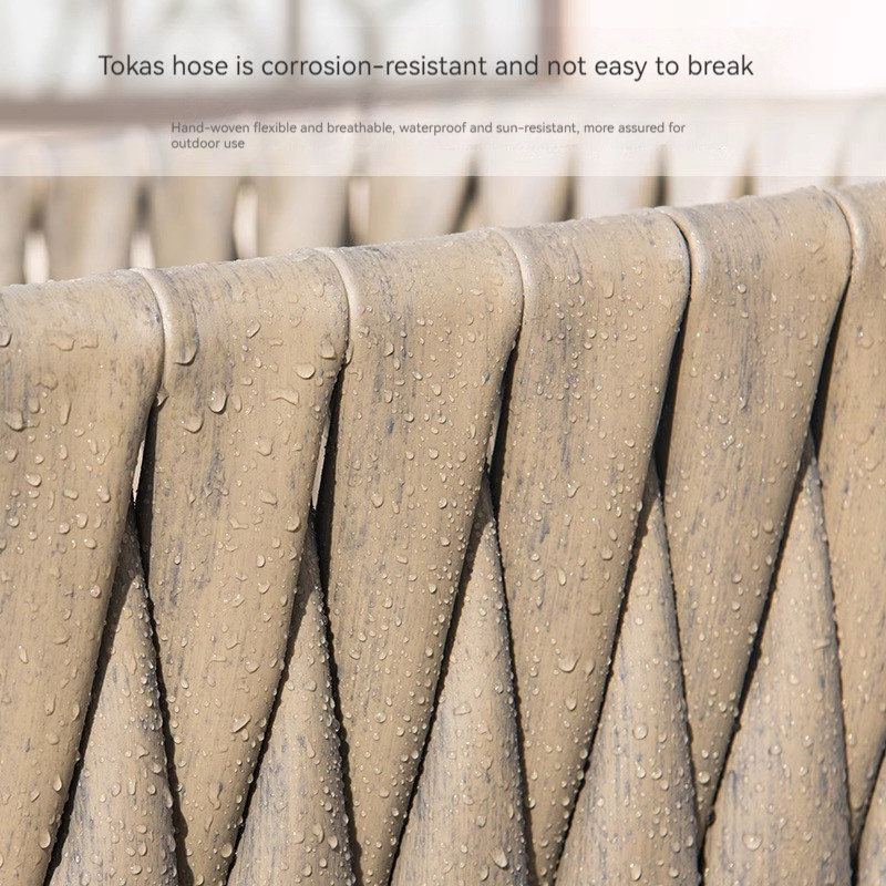 [Pre-order] Mojia Nordic Outdoor Table and Chair Garden Light Luxury Net Red Balcony Tea Table and Chair Combination Vine Chair-Smart-Living