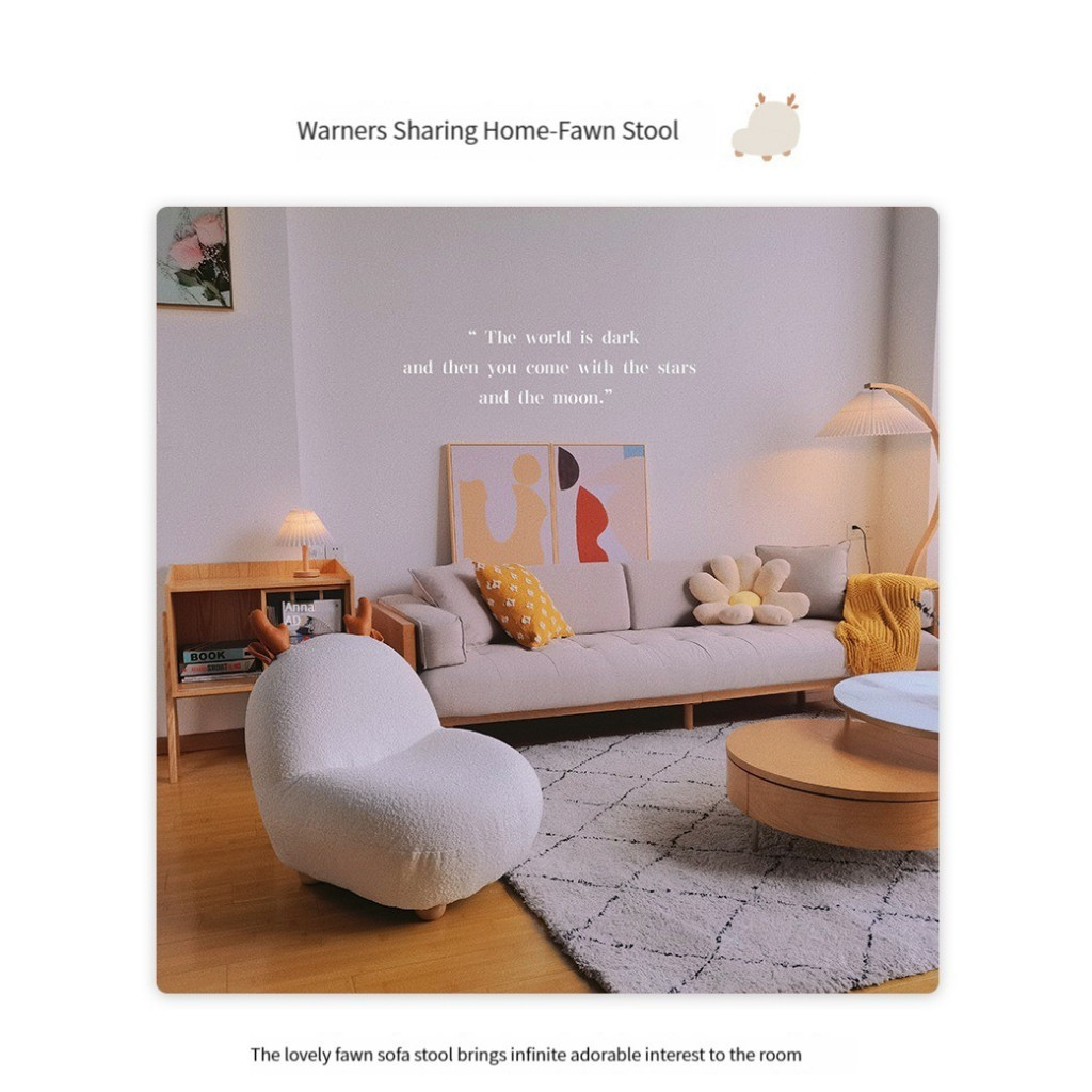 [Pre-order]  Deer Chair Children's Single Sofa Solid WoodBaby Reading Chair Animal Stool Cute Mini Aesthetics Lazy Sofa-Smart-Living