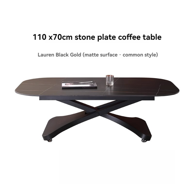 【Showroom】Multi-functional rock plate lift coffee table dining table dual-use Italian small household all-in-one household living room coffee table into dining table-Smart-Living